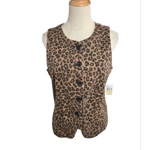 Scotch & Soda Animal Print Label Cotton Blend Vest NWT
